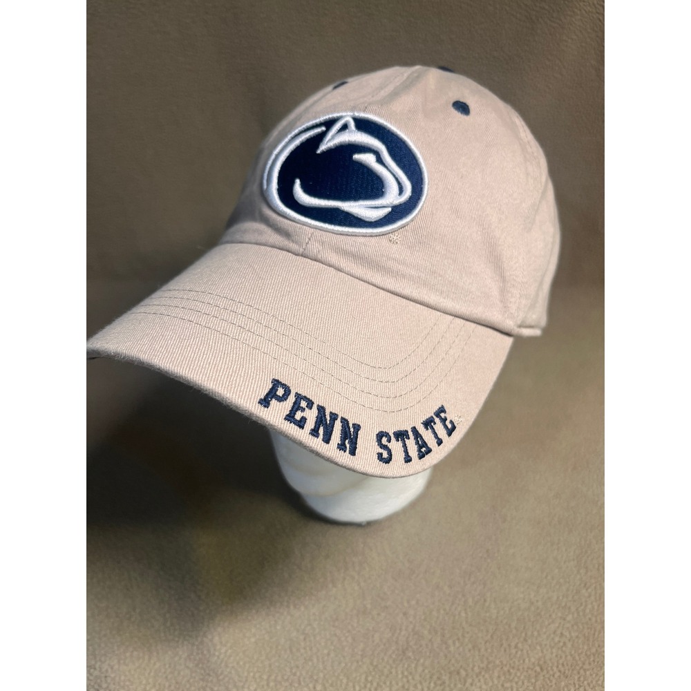 Captivating Headwear Penn State Nittany Lions Khaki Navy Blue Adjustable Hat Cap